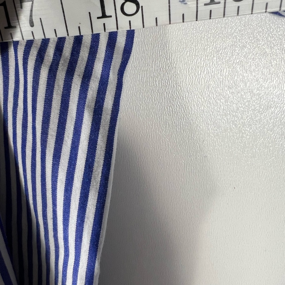 J. CREW Embellished off-the-Shoulder Striped Top Sz0 - Picture 9 of 11